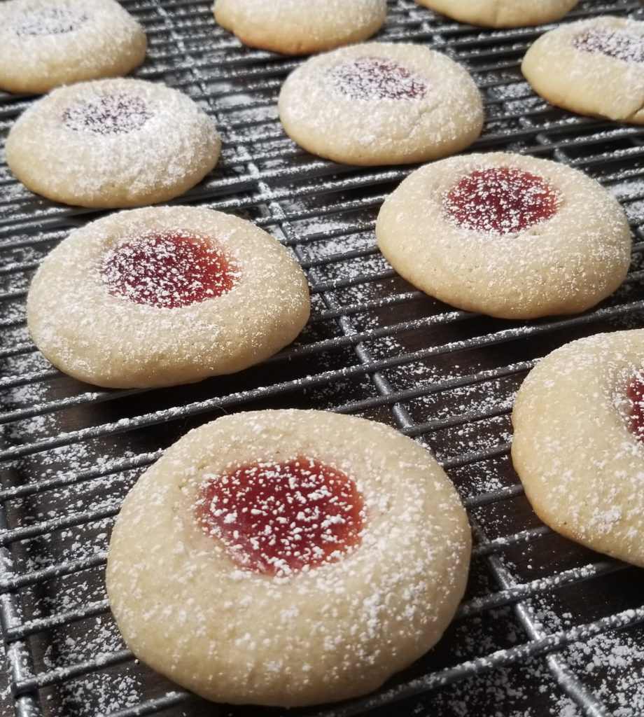 thumbprint cookies with jam