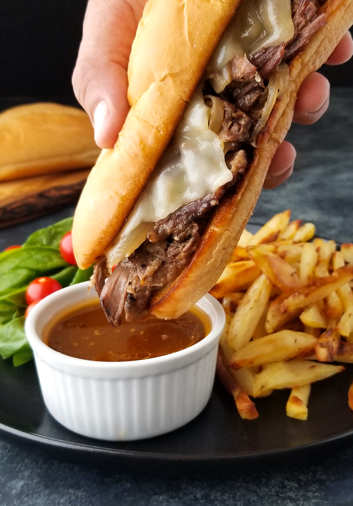Slow Cooker French Dip Sandwiches - Amanda Cooks &amp; Styles