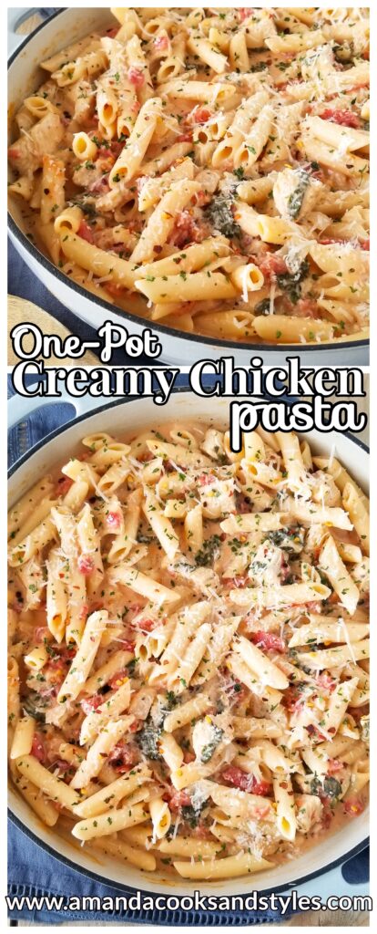 one pot creamy chicken pasta
