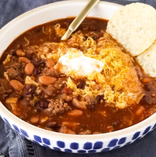 taco soup with ground beef.