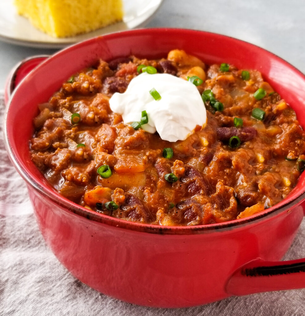 slow cooker ground beef chili