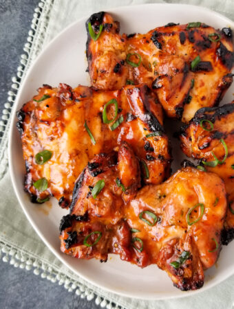 grilled honey buffalo chicken thighs