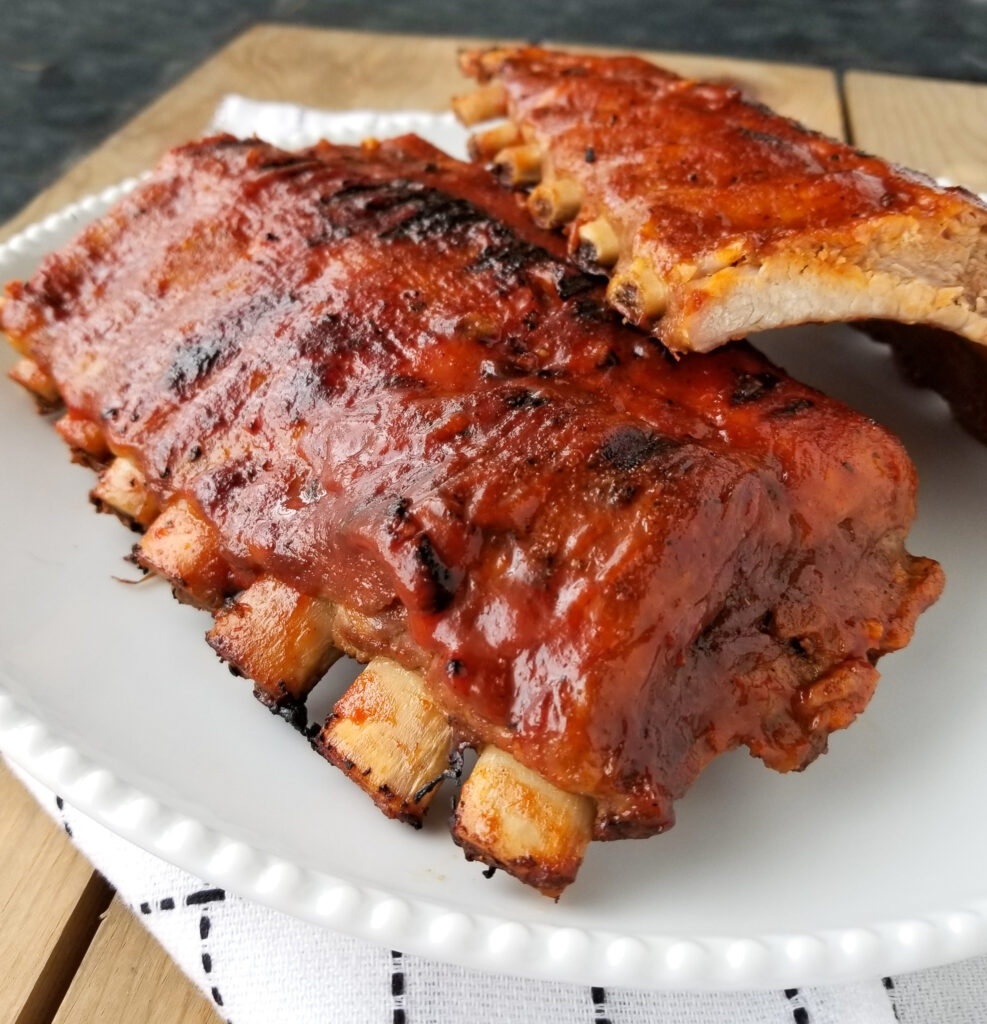 baby back ribs with barbecue sauce