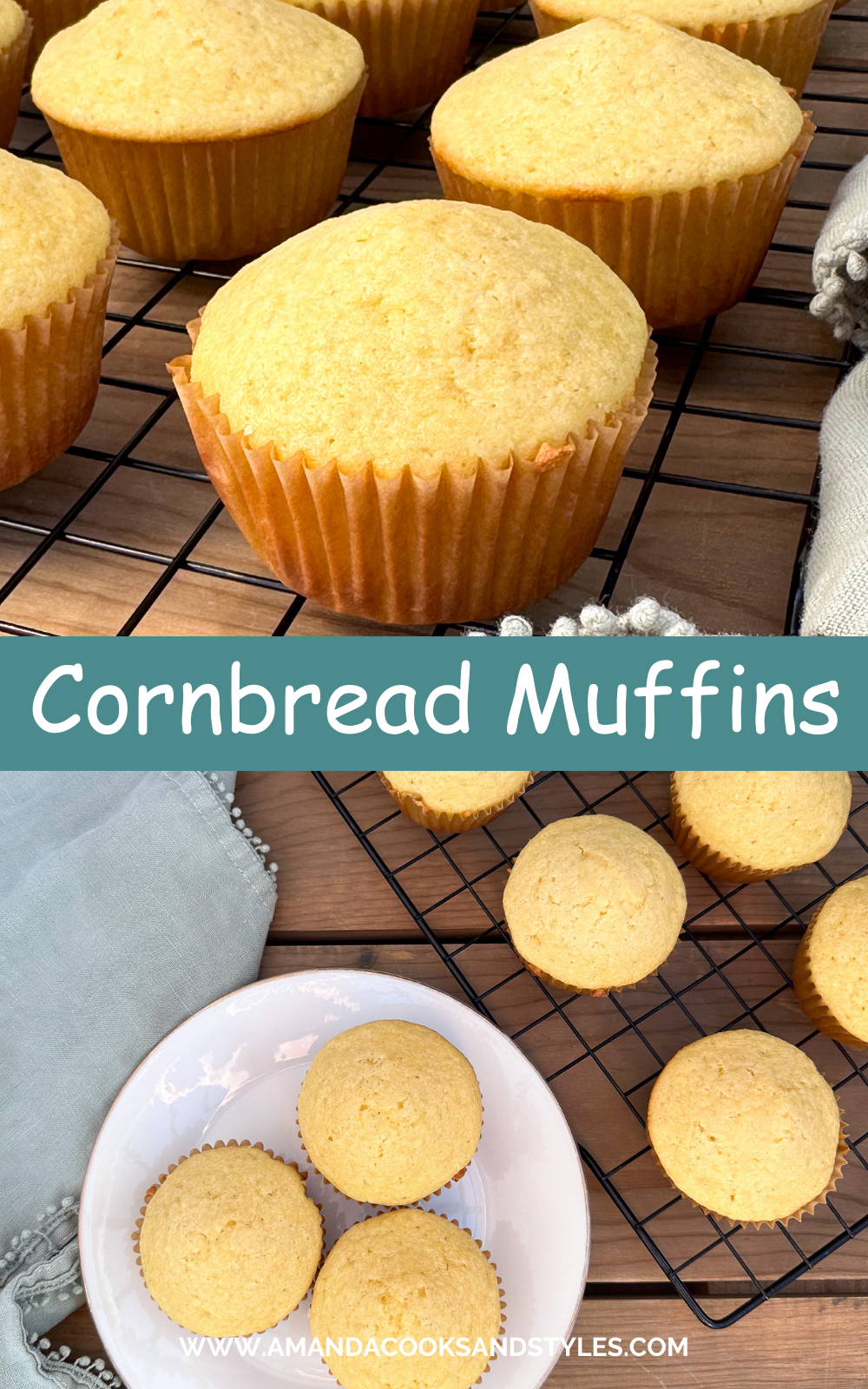 pinterest image cornbread muffins