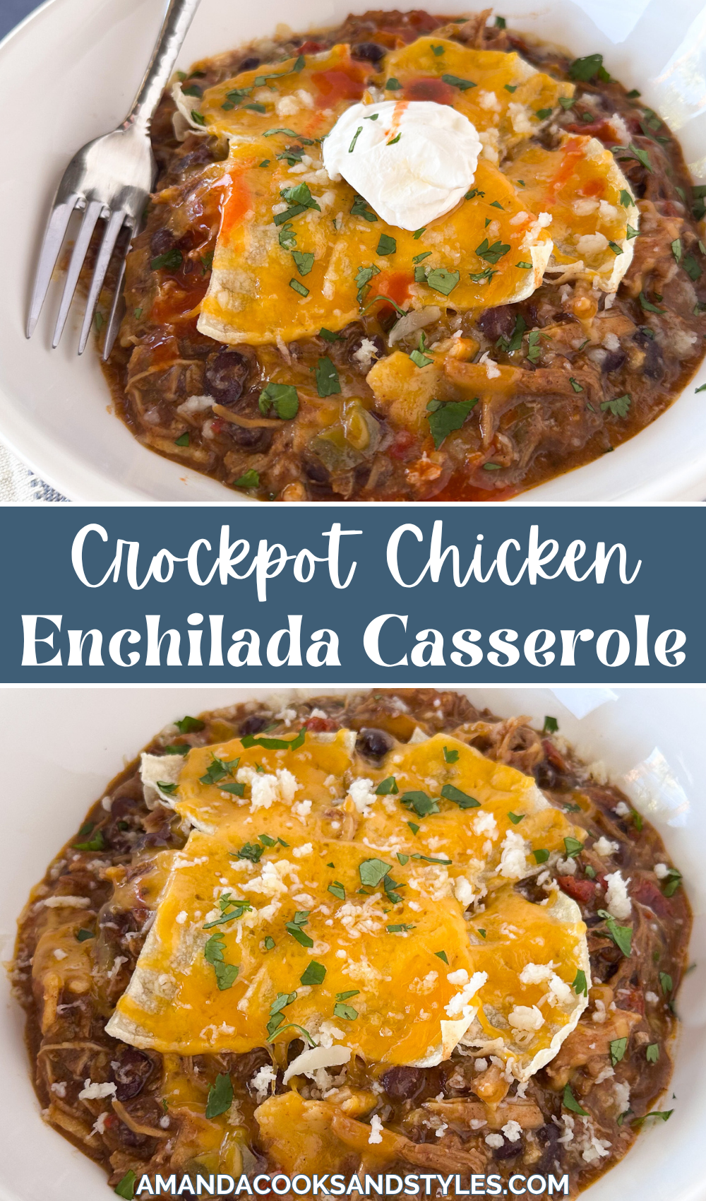 crockpot chicken enchilada casserole
