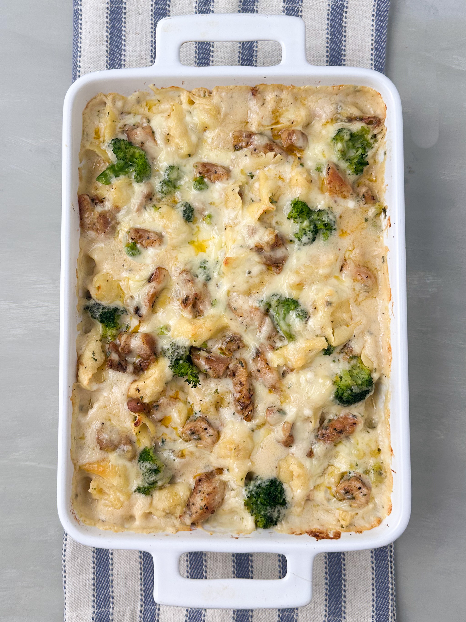 baked chicken and broccoli cheese tortellini