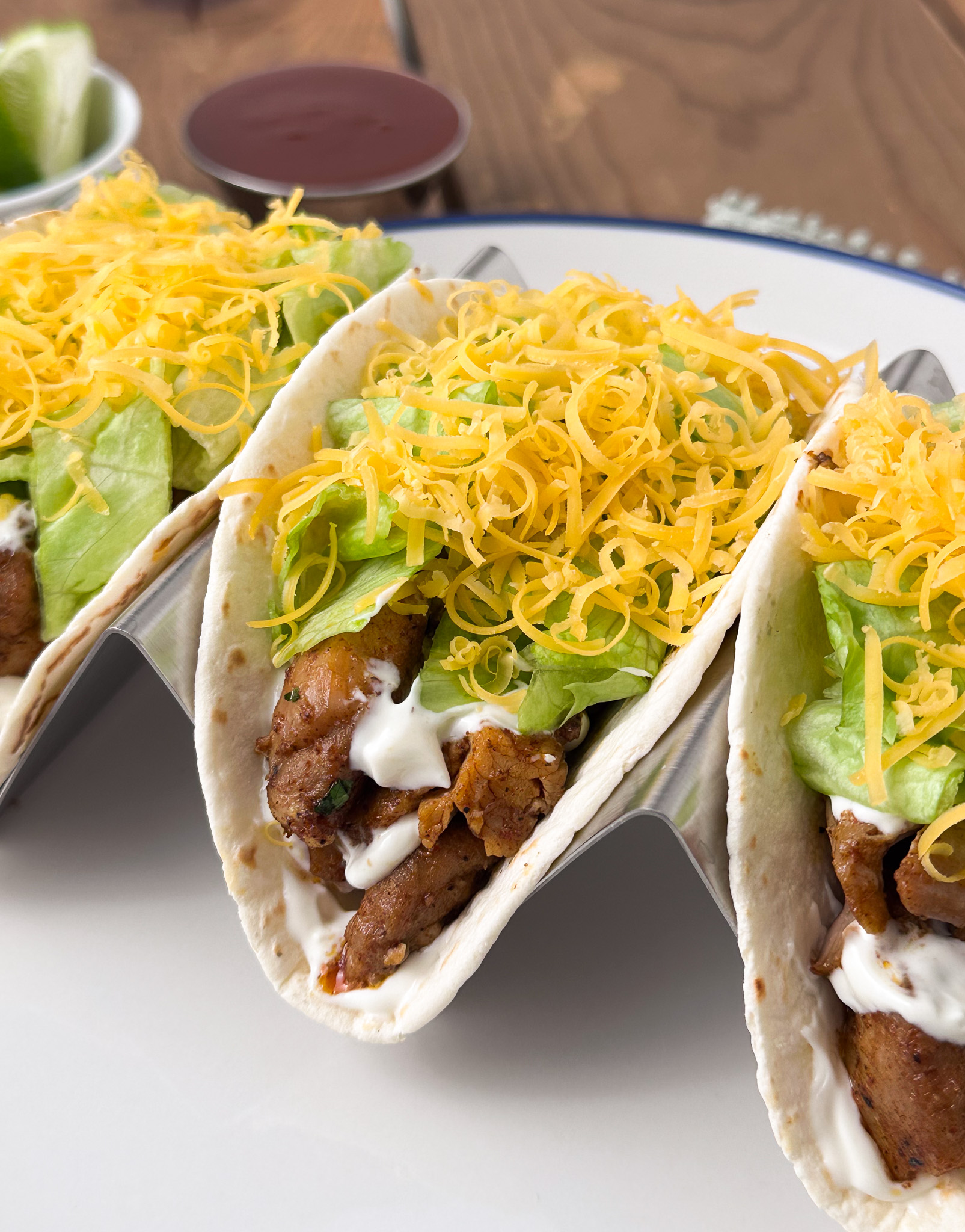 chicken soft tacos
