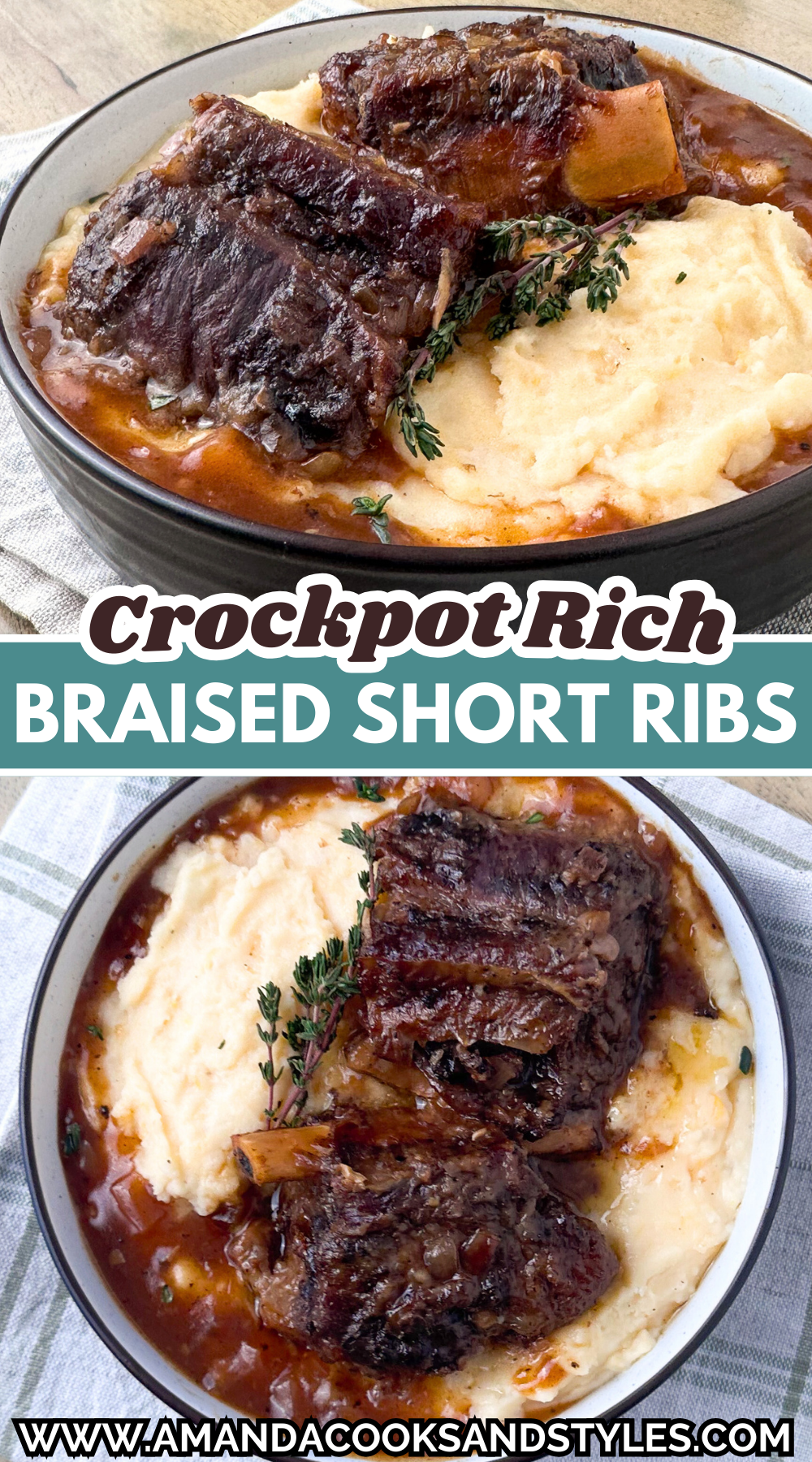 crockpot rich braised short ribs