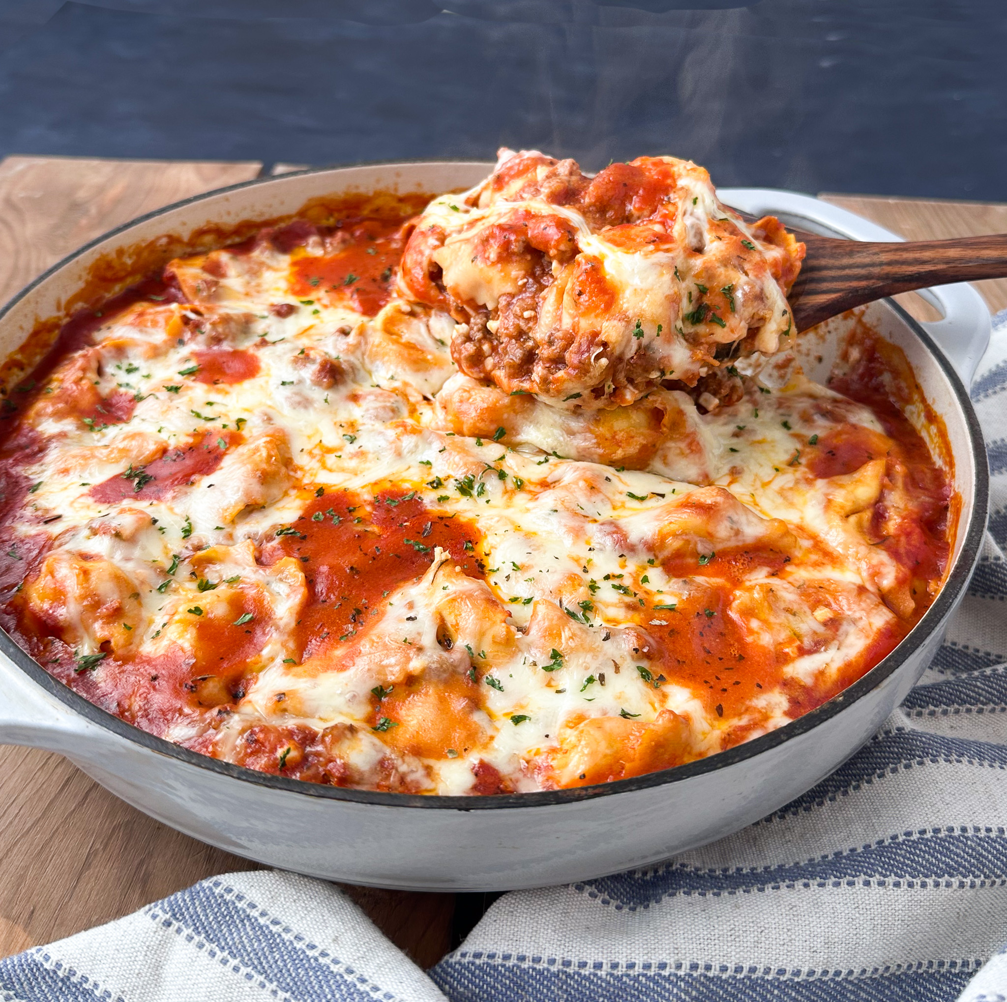 tortellini lasagna bake