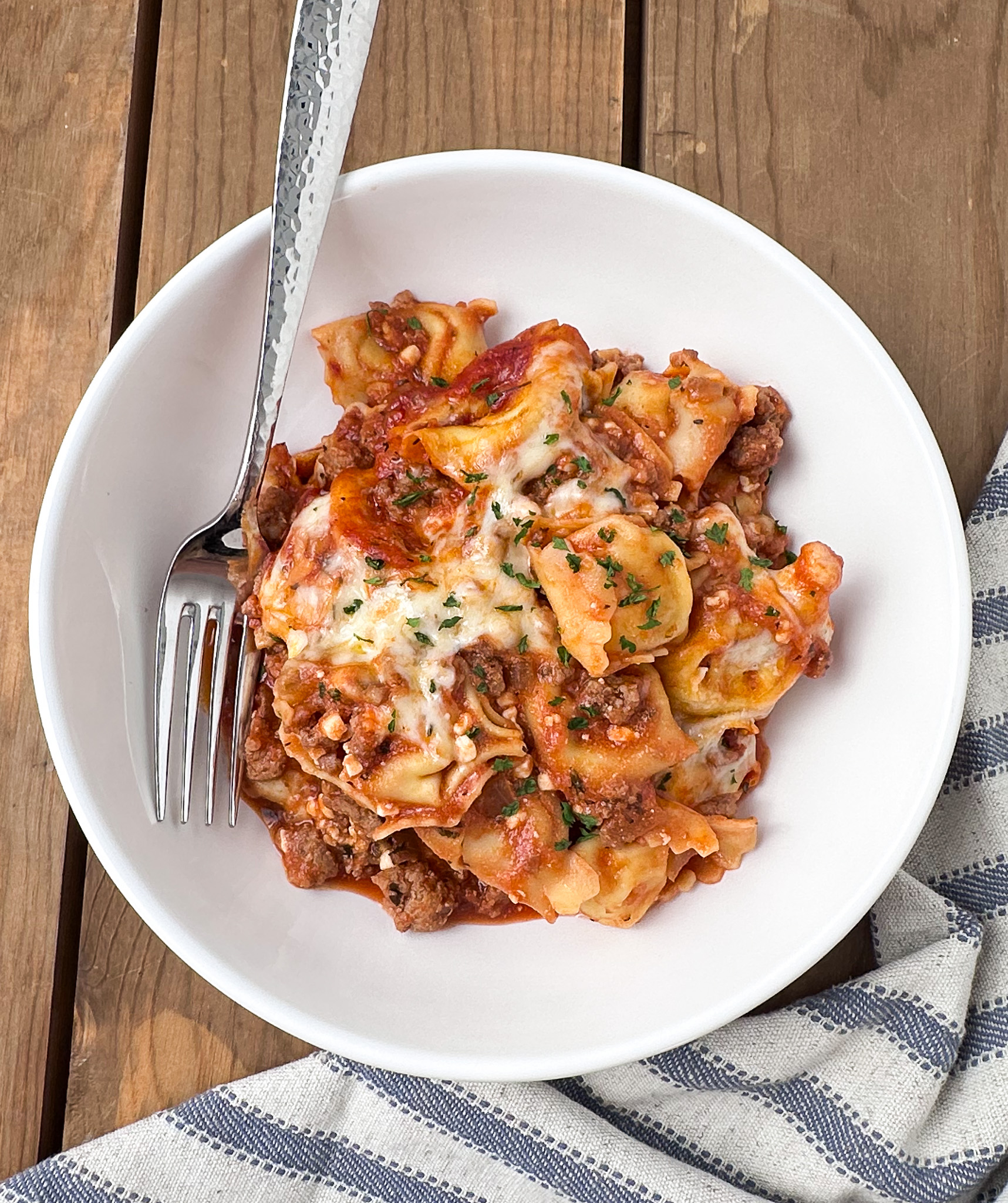 cheese tortellini lasagna bake