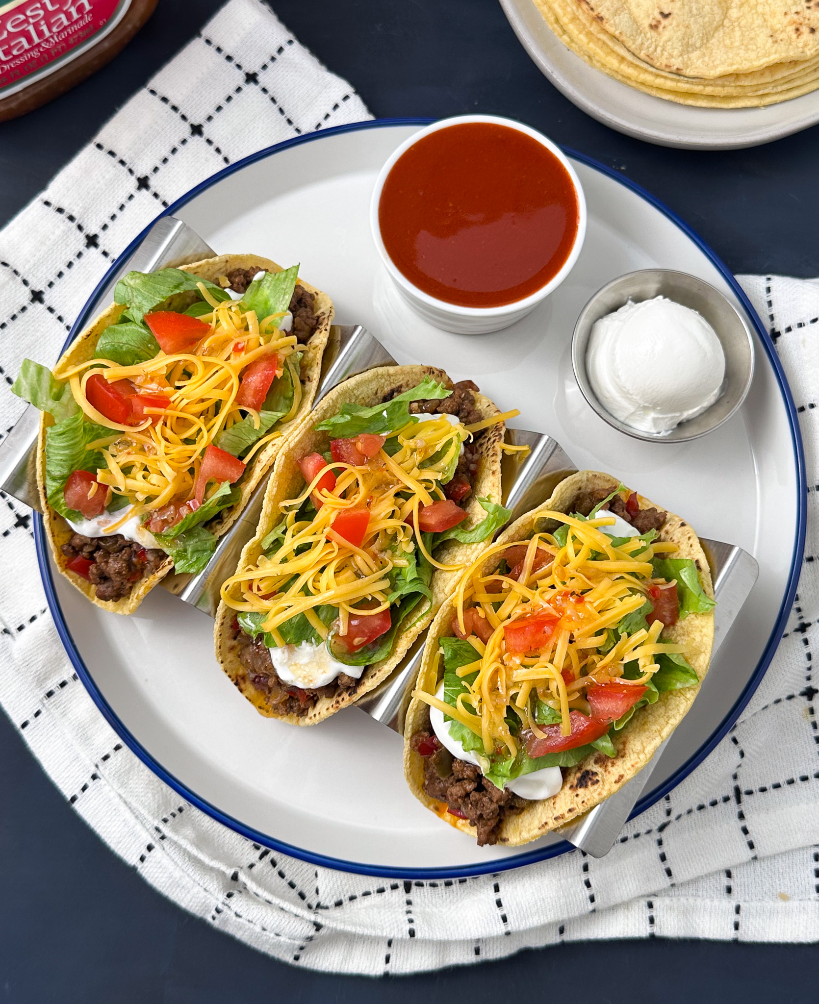 zesty italian ground beef tacos