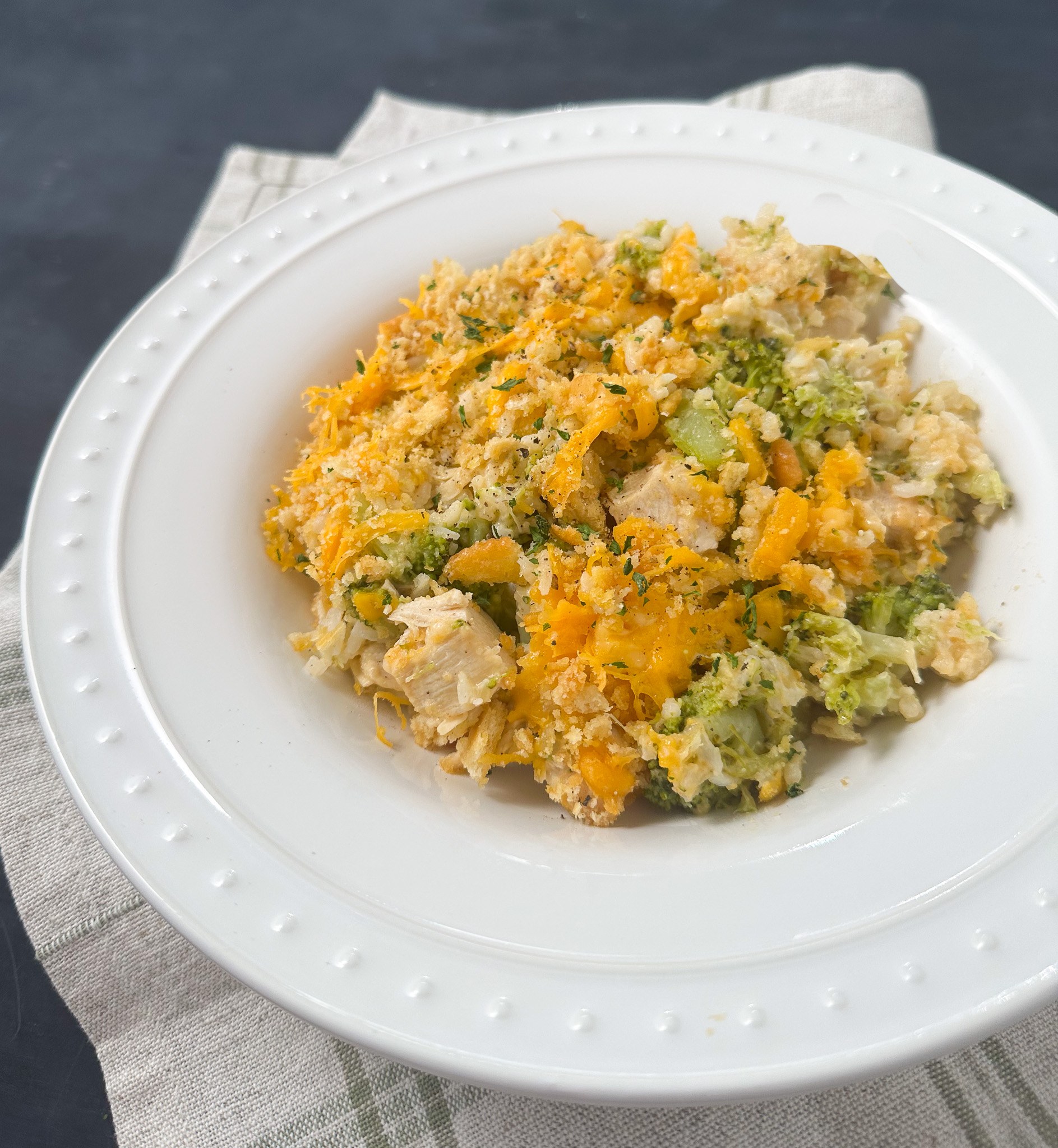 cheesy chicken broccoli rice casserole