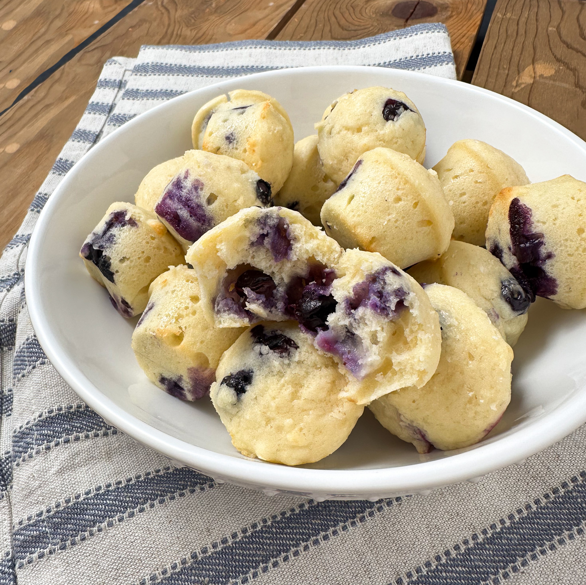 mini blueberry pancake muffins