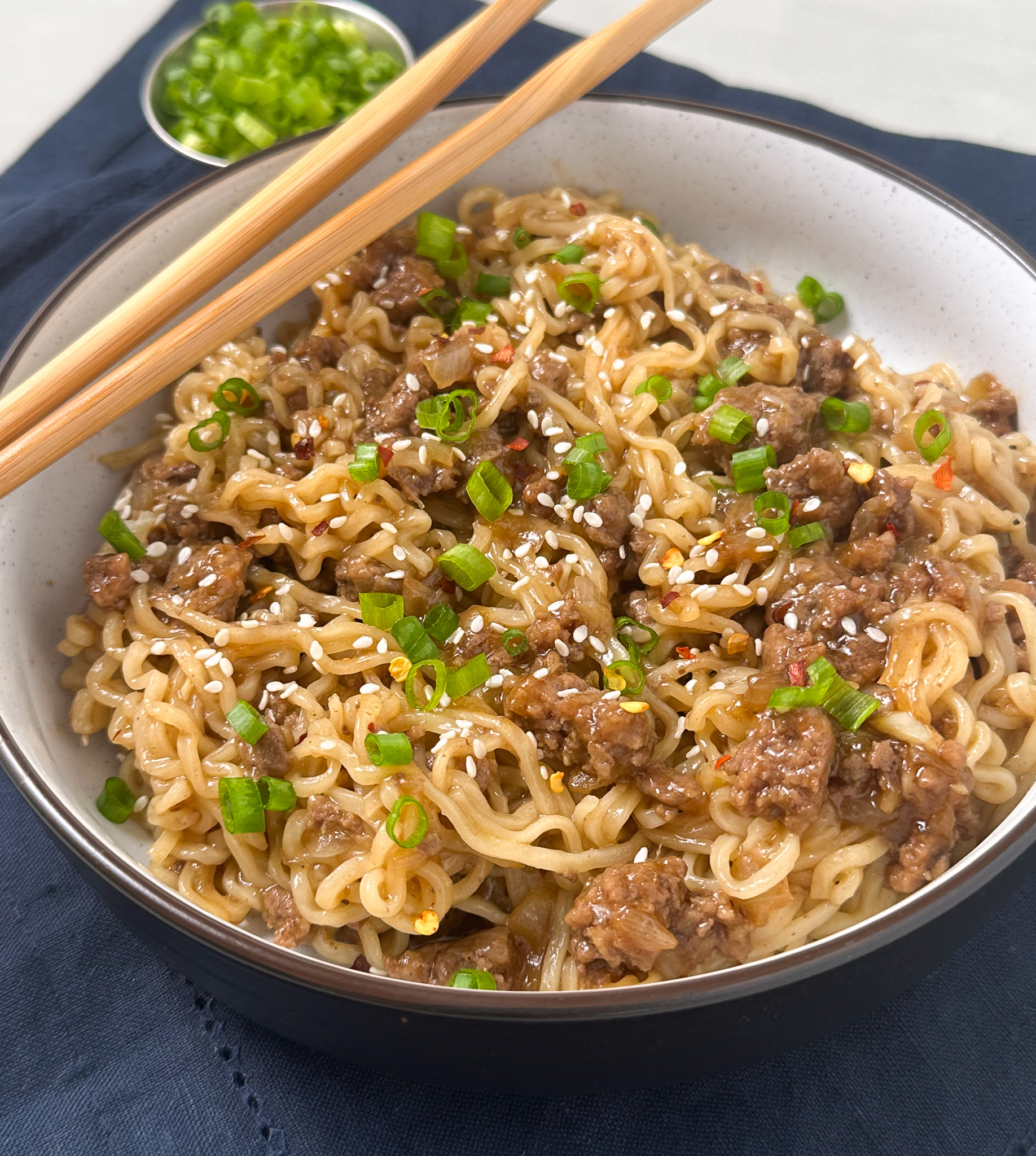 mongolian ground beef ramen