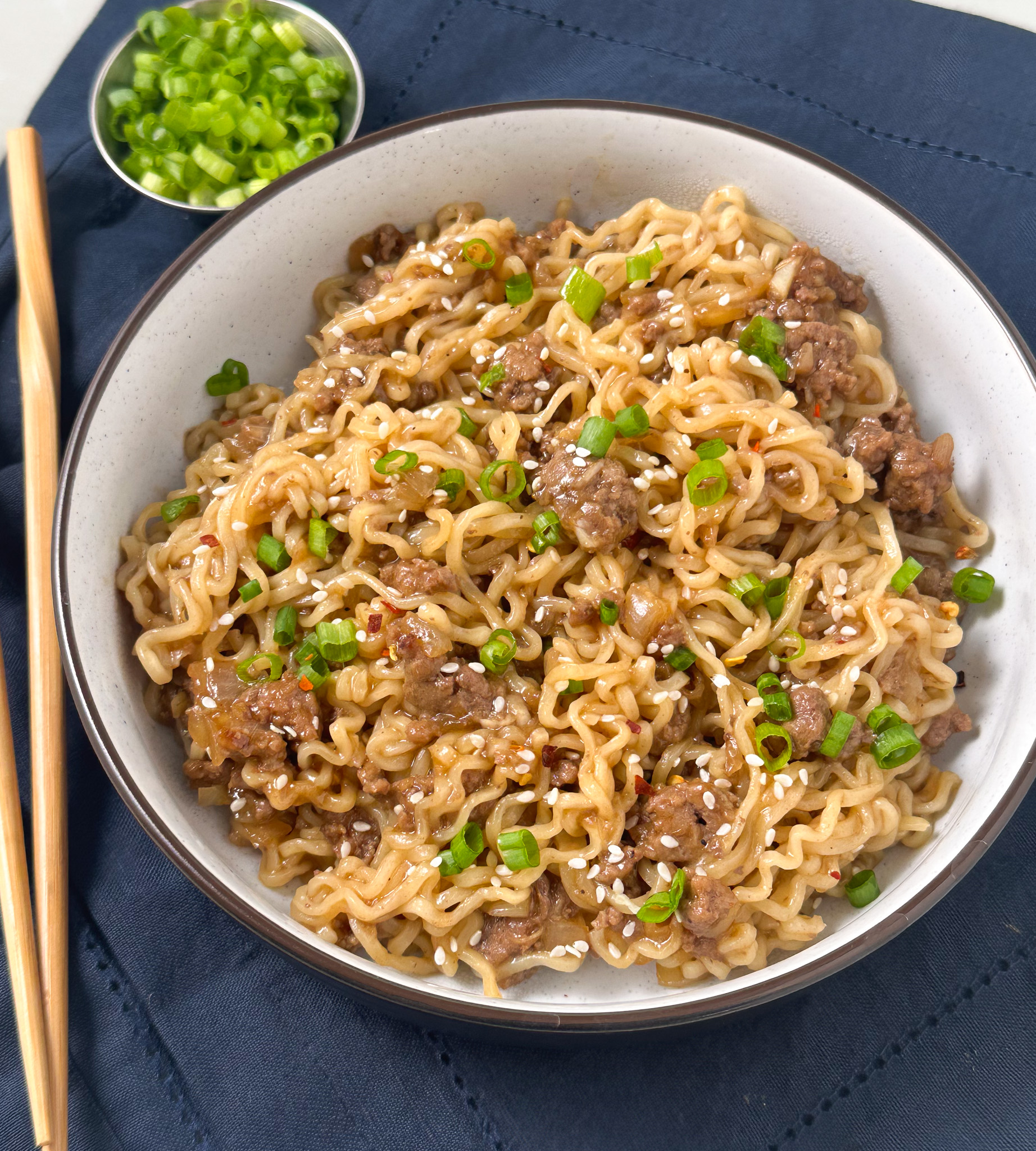 asian ground beef ramen noodles