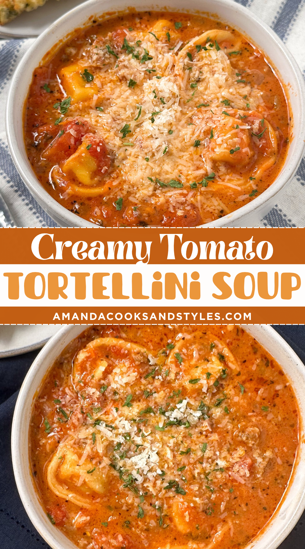 creamy tomato tortellini soup